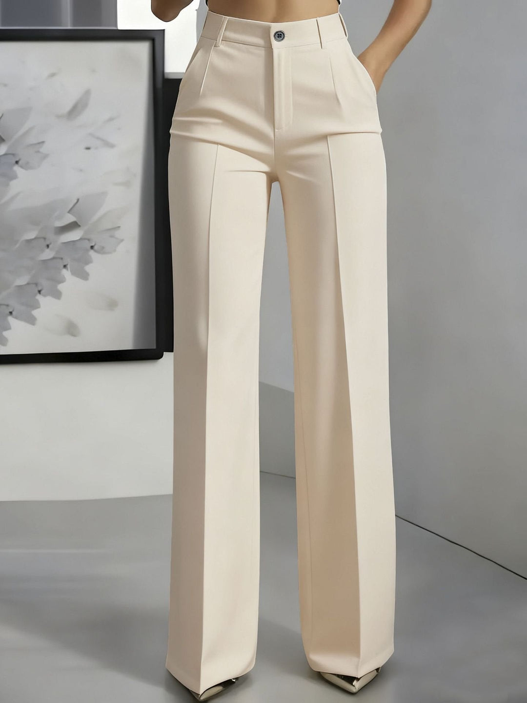 Donita | Classic High-Waisted Pleated Wide-Leg Pants 4