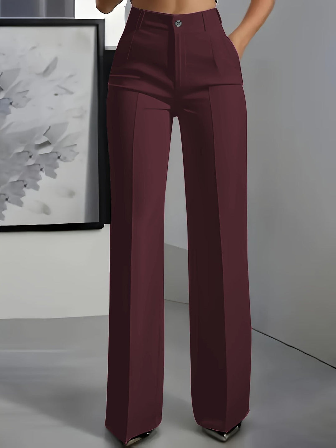 Donita | Classic High-Waisted Pleated Wide-Leg Pants 6