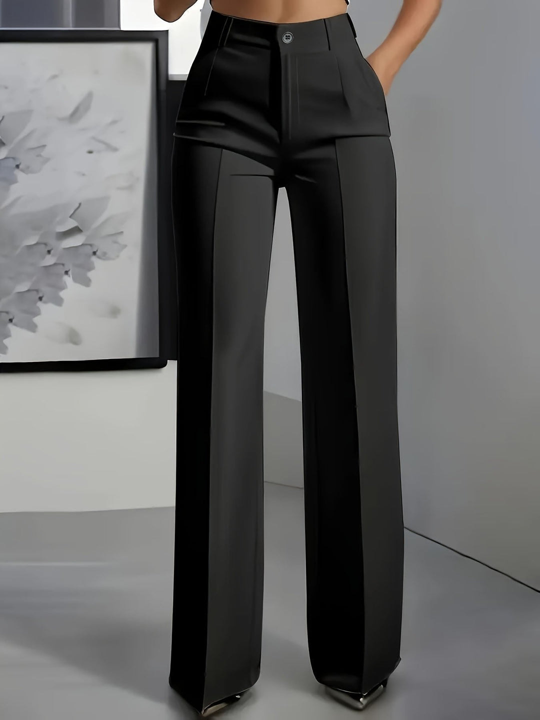 Donita | Classic High-Waisted Pleated Wide-Leg Pants 7