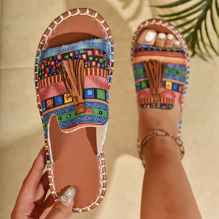 Edna | Bohemian Lightweight Summer Tassel Sandals 0