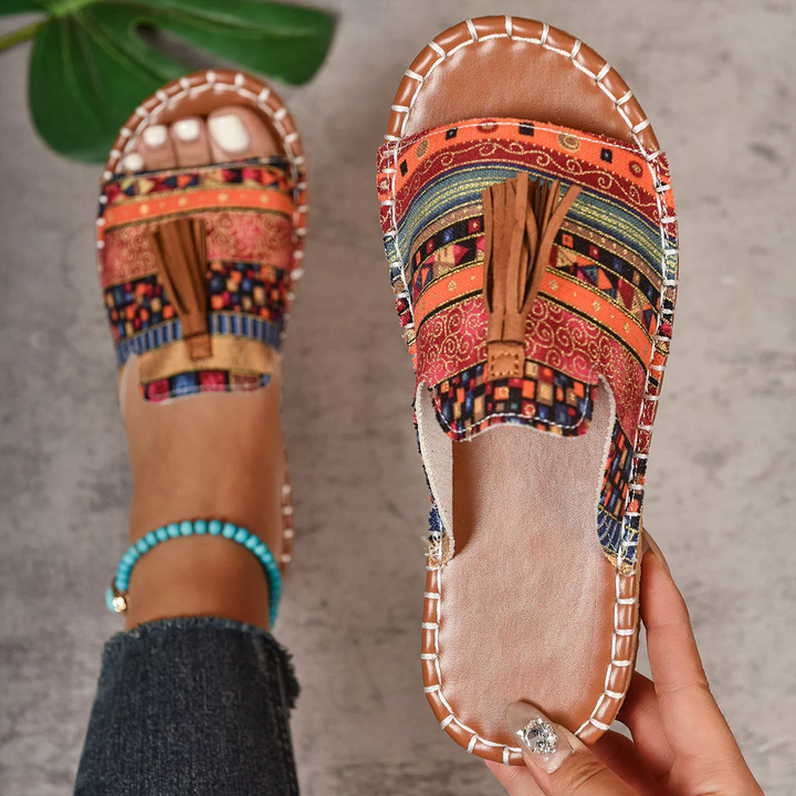 Edna | Bohemian Lightweight Summer Tassel Sandals 1