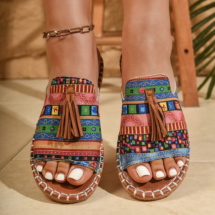 Edna | Bohemian Lightweight Summer Tassel Sandals 2