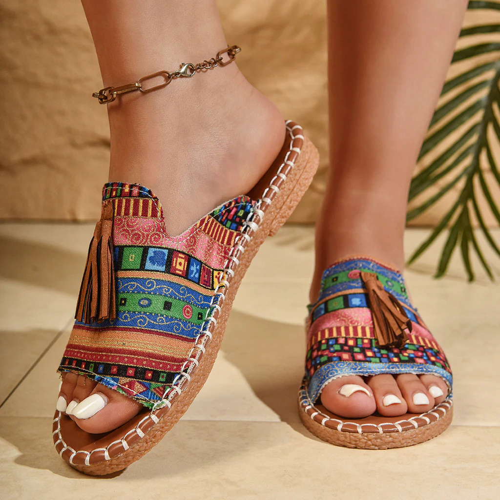 Edna | Bohemian Lightweight Summer Tassel Sandals 3