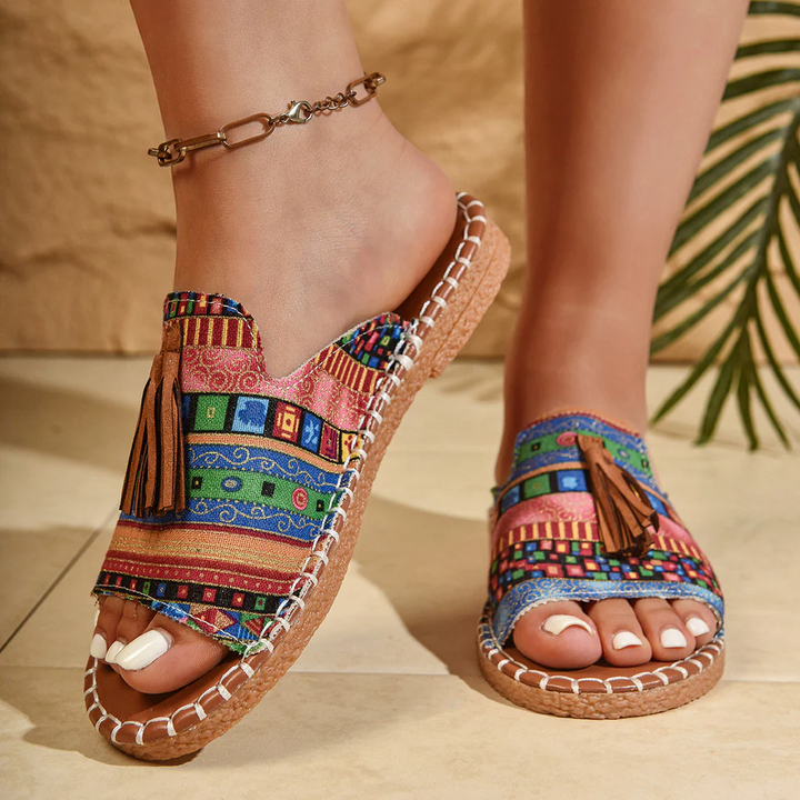 Edna | Bohemian Lightweight Summer Tassel Sandals 3