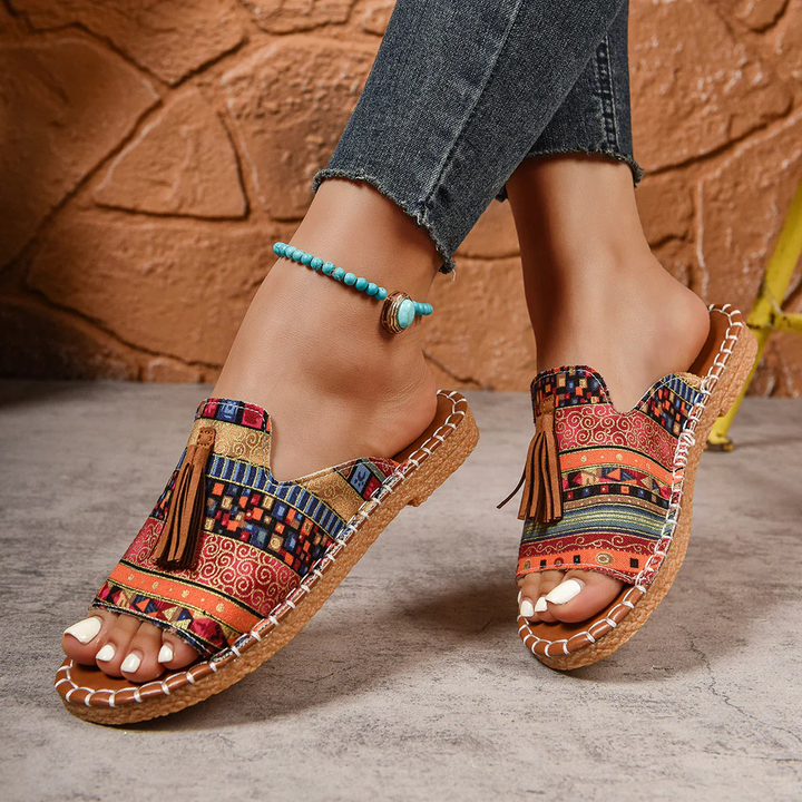 Edna | Bohemian Lightweight Summer Tassel Sandals 4
