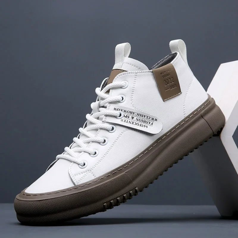 Edward | Stylish Premium Leather High Top Sneakers 0