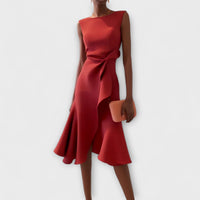 Vivienne | Elegantes asymmetrisches Midikleid