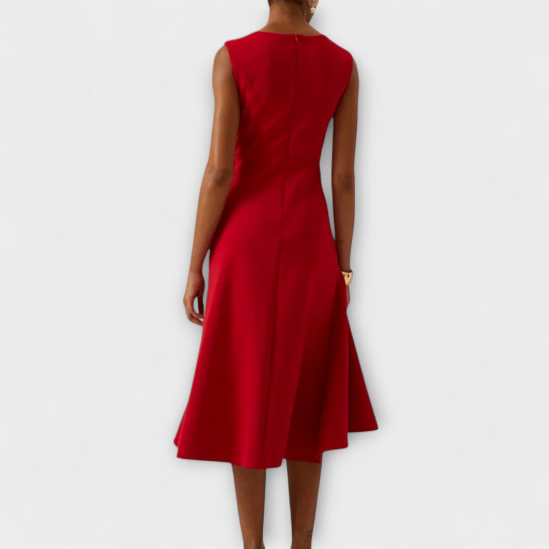 Eleanor | Elegant Asymmetric Midi Dress for Special Occasions 1