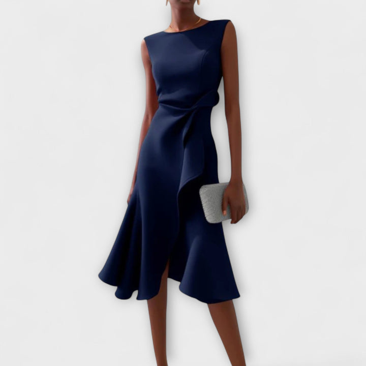 Eleanor | Elegant Asymmetric Midi Dress for Special Occasions 2