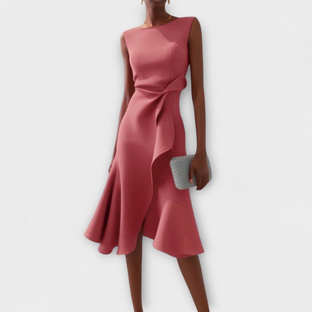 Eleanor | Elegant Asymmetric Midi Dress for Special Occasions 3