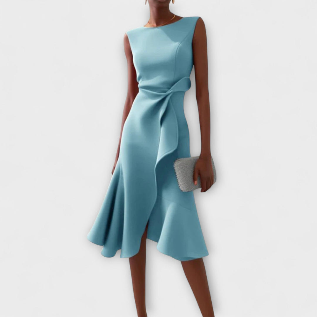Eleanor | Elegant Asymmetric Midi Dress for Special Occasions 4