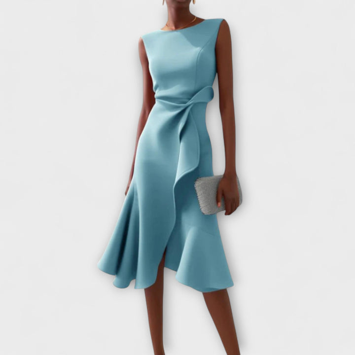 Eleanor | Elegant Asymmetric Midi Dress for Special Occasions 4
