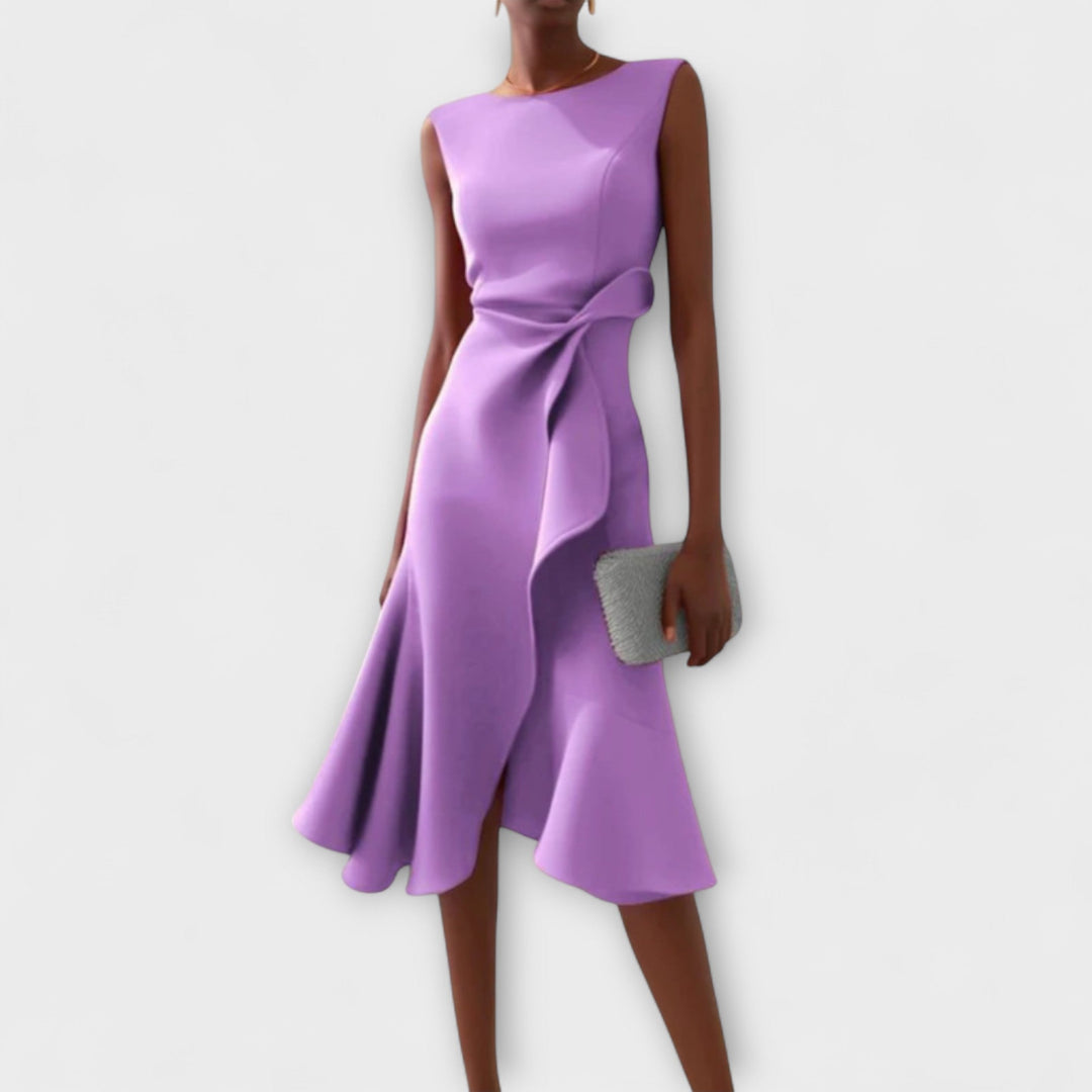Eleanor | Elegant Asymmetric Midi Dress for Special Occasions 5
