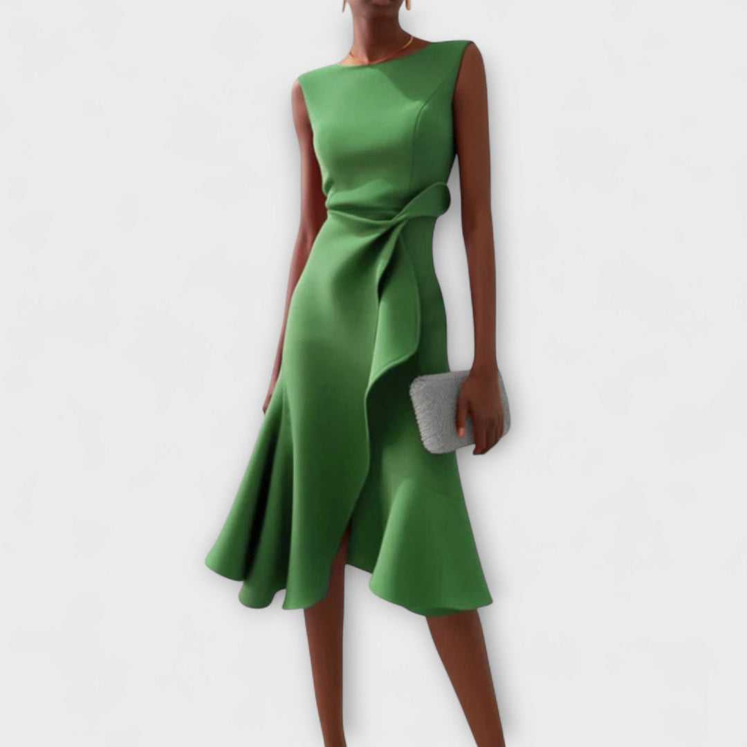 Eleanor | Elegant Asymmetric Midi Dress for Special Occasions 6