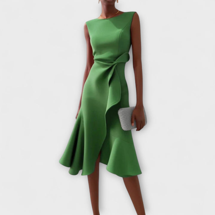 Eleanor | Elegant Asymmetric Midi Dress for Special Occasions 6
