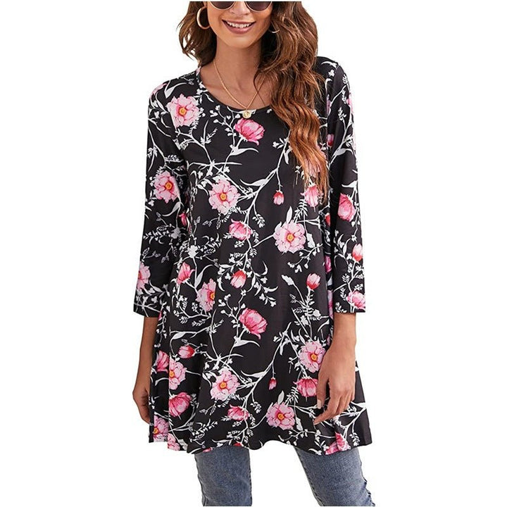 Elena | Comfortable boho mandala print swing tunic top 10