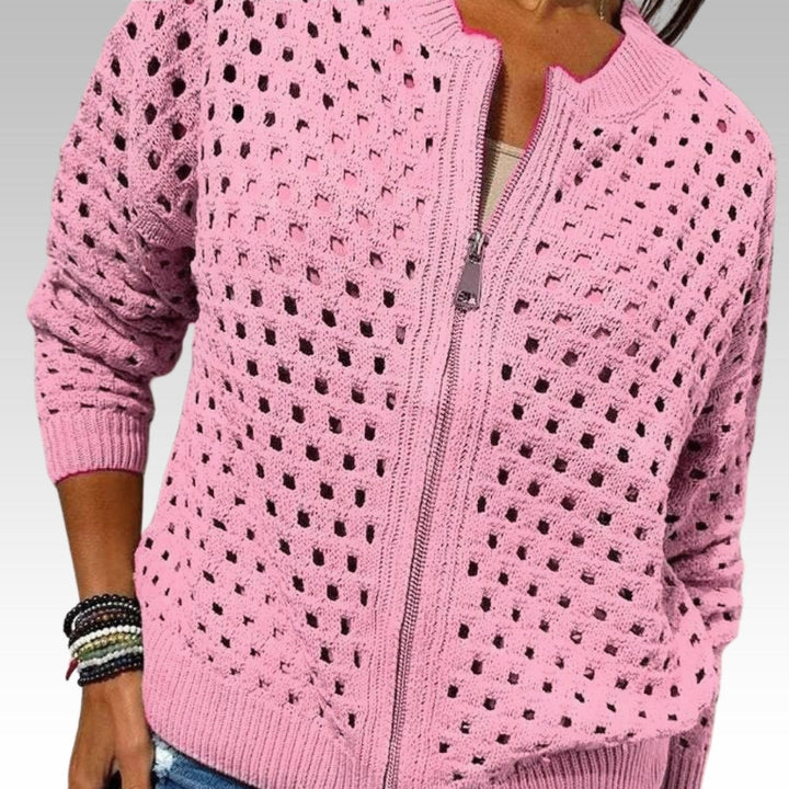 Elena | Elegant And Breathable Open Knit Cardigan 11