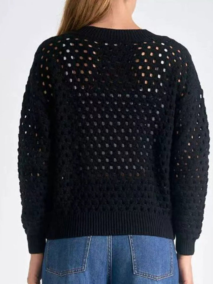 Elena | Elegant And Breathable Open Knit Cardigan 3