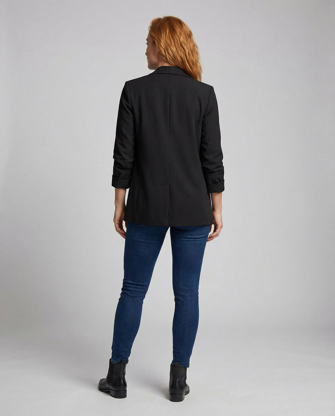 Elena | Elegant Tailored Longline Open Blazer 3