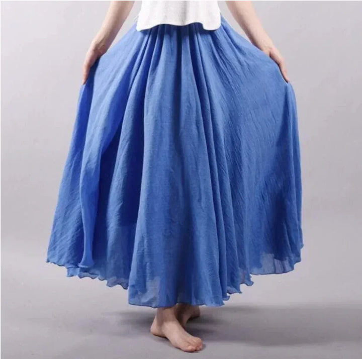 Elena | High-Waisted Flowing Boho Maxi Skirt 2
