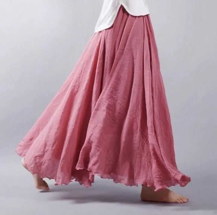 Elena | High-Waisted Flowing Boho Maxi Skirt 4