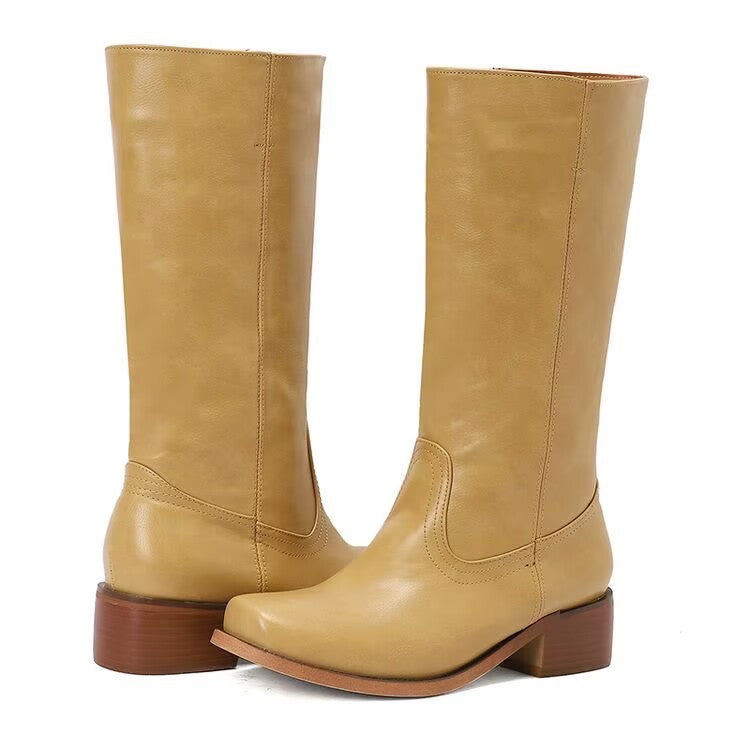 Elena | Stylish And Versatile Mid-Calf Platform Boots 1
