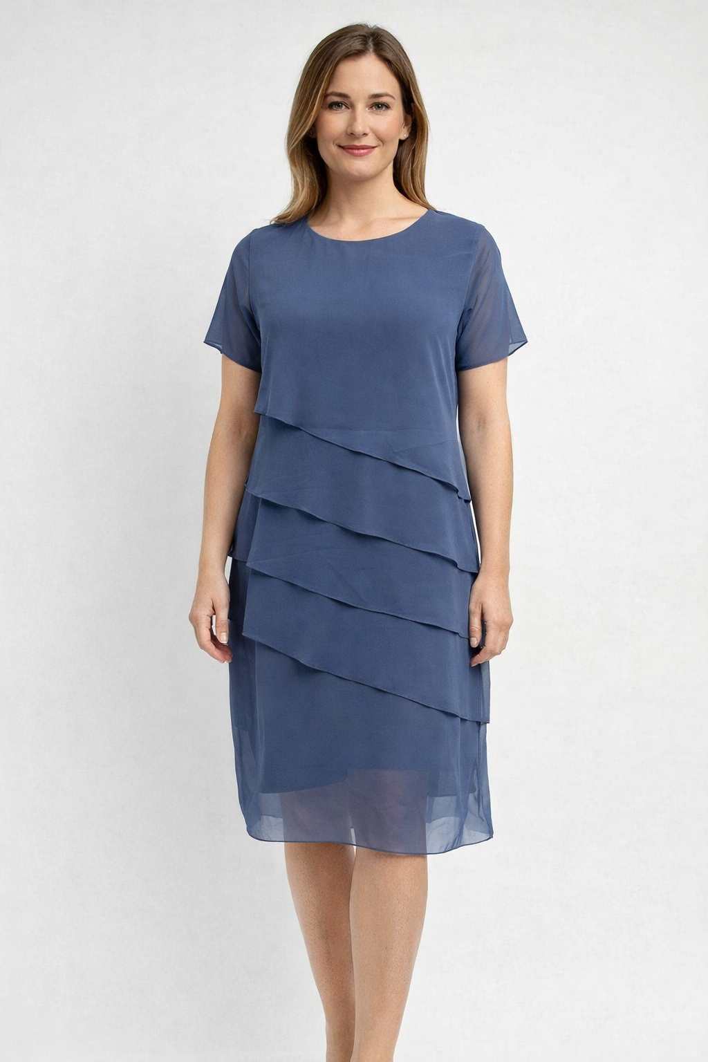 Elise | Elegant Multi-Layered Asymmetrical Cocktail Dress 0
