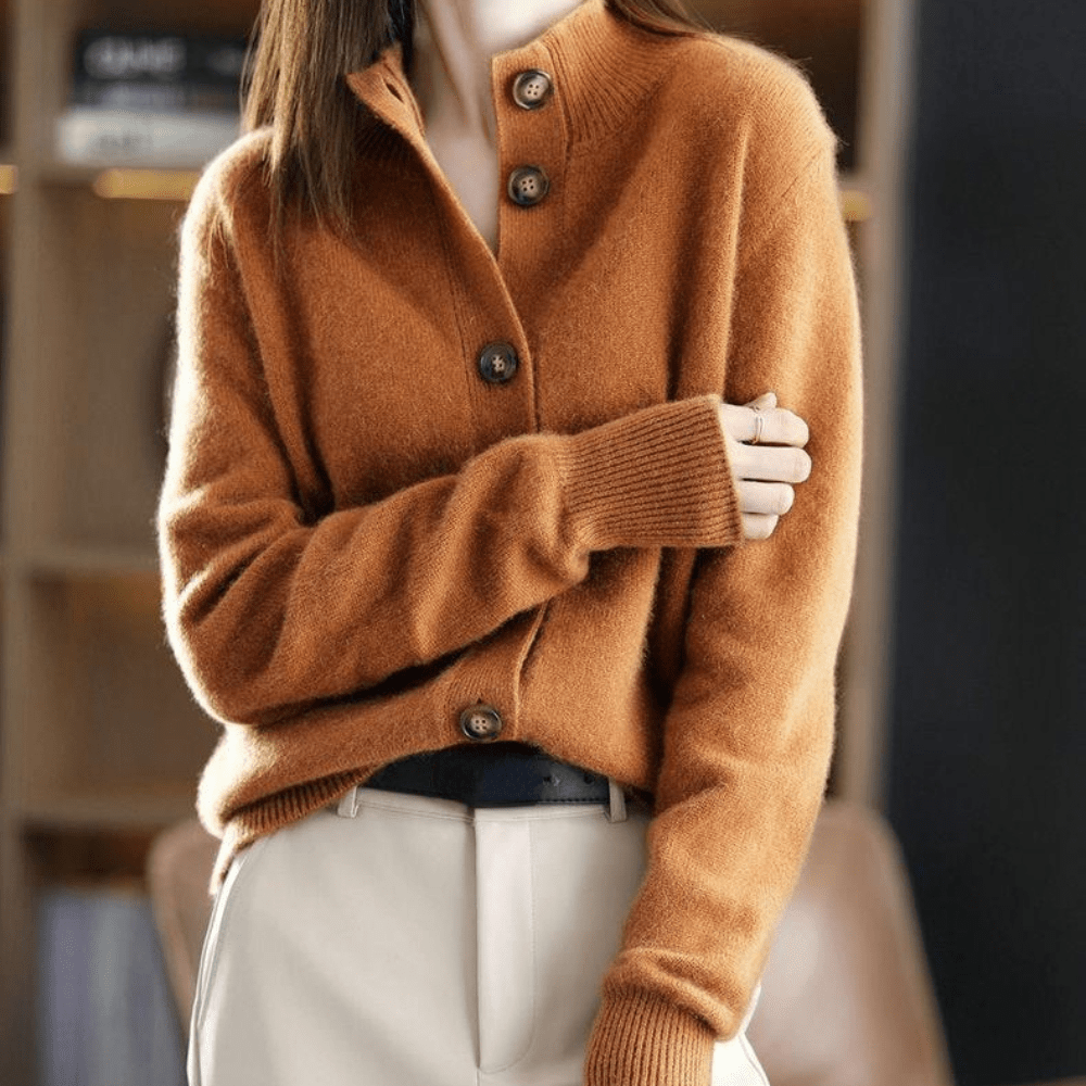 Elise | Women's Cashmere Cardigan Loose Fit Elegant Layering 0