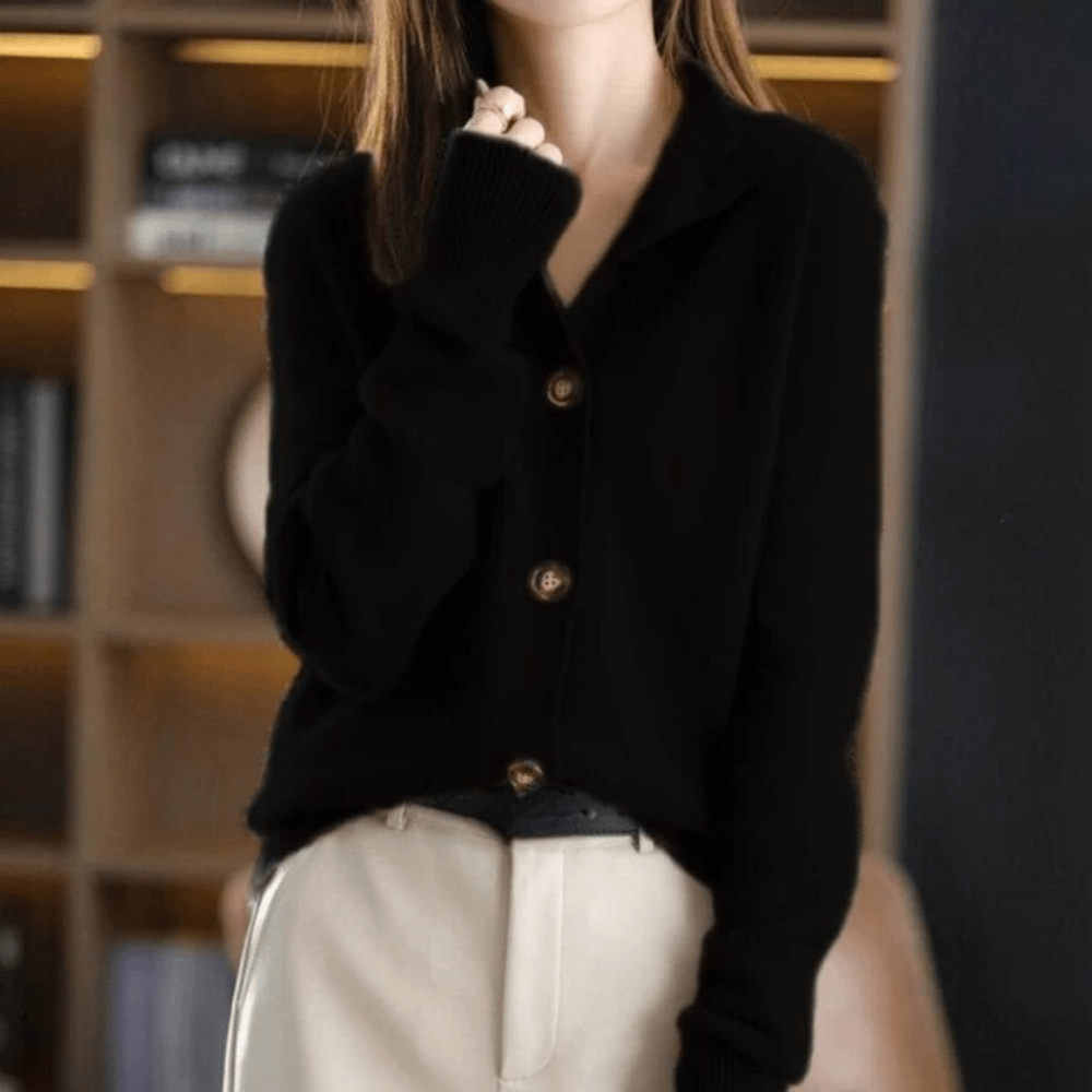Elise | Women's Cashmere Cardigan Loose Fit Elegant Layering 3