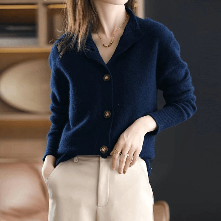 Elise | Women's Cashmere Cardigan Loose Fit Elegant Layering 4