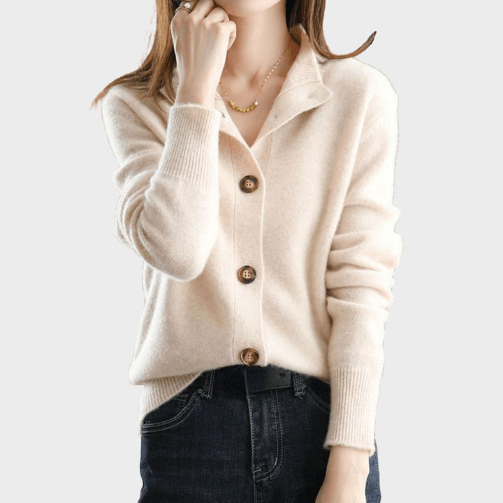 Elise | Women's Cashmere Cardigan Loose Fit Elegant Layering 5