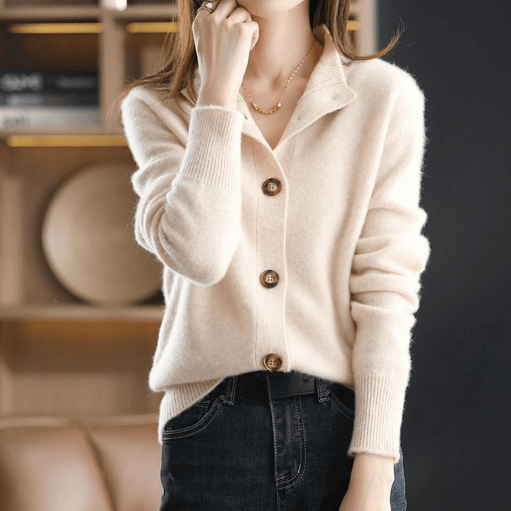 Elise | Women's Cashmere Cardigan Loose Fit Elegant Layering 8