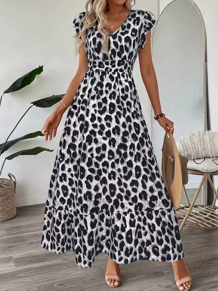 Eliza | Elegant Graphic Print A-Line Midi Dress 11