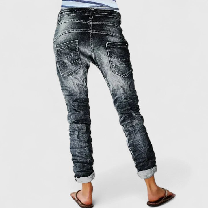 Elizabeth | Distressed Wide Leg Women’s Jeans 1