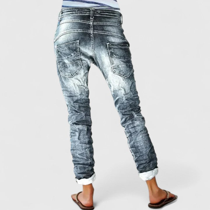 Elizabeth | Distressed Wide Leg Women’s Jeans 3