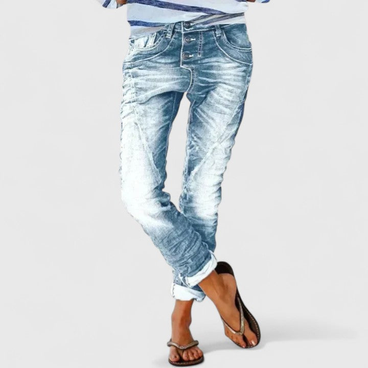 Elizabeth | Distressed Wide Leg Women’s Jeans 4