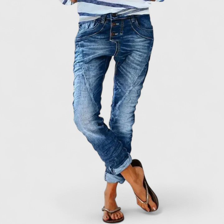 Elizabeth | Distressed Wide Leg Women’s Jeans 5