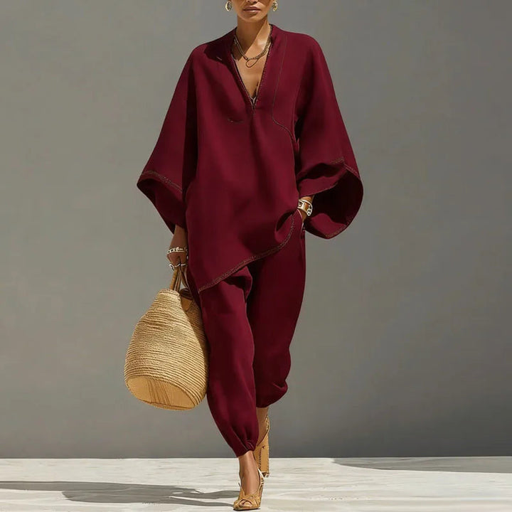 Elizabeth | Elegant Batwing Sleeve Two-Piece Set 6