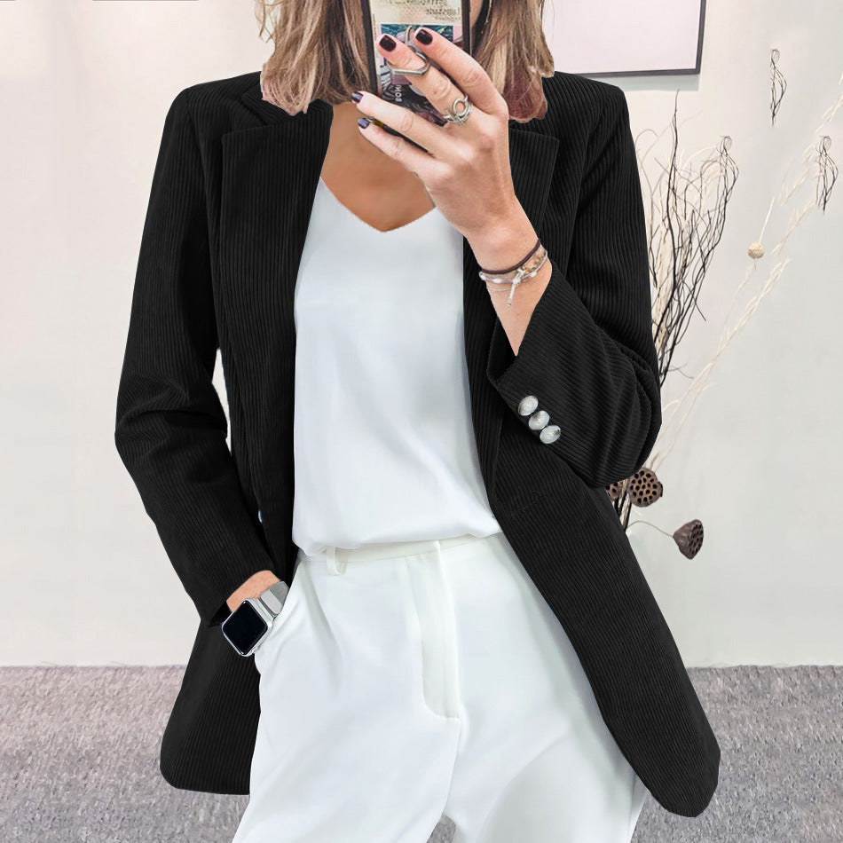 Ella | Elegant & Timeless Women's Corduroy Blazer 0