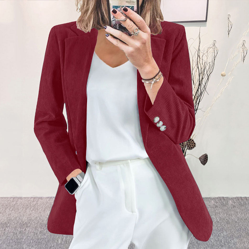 Ella | Elegant & Timeless Women's Corduroy Blazer 3