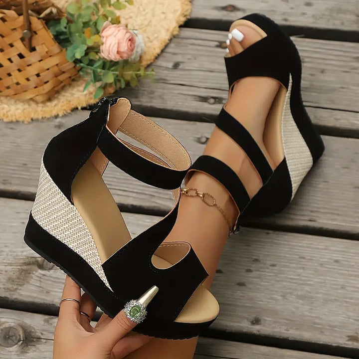 Elsa | Evangeline Elegant Platform Wedge Sandals 0