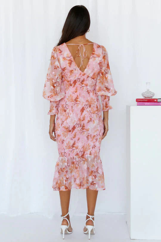 Elysia | Floral Dress Wedding Guest Elegant Flowing Summer Fit 4