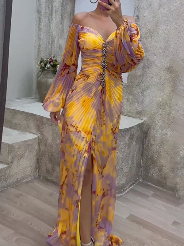 Elysia | Womens Dress Off-Shoulder Elegant Wedding Guest V-Neck Style 1