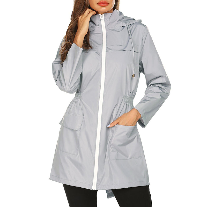 Emilia | Women's Rain Jacket Lightweight Water-Repellent Tailored Fit Elegant Casual 2