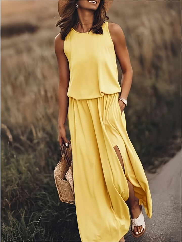 Emily | Elegant And Airy Blouson Maxi Dress 0