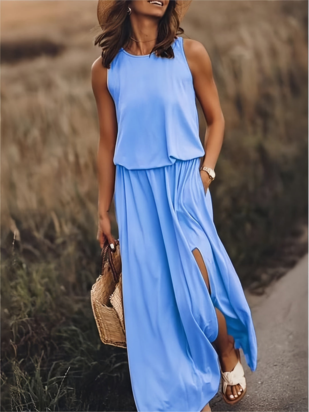 Emily | Elegant And Airy Blouson Maxi Dress 1