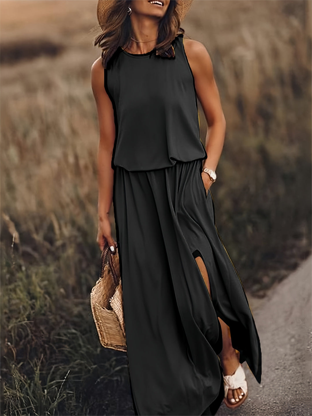 Emily | Elegant And Airy Blouson Maxi Dress 3
