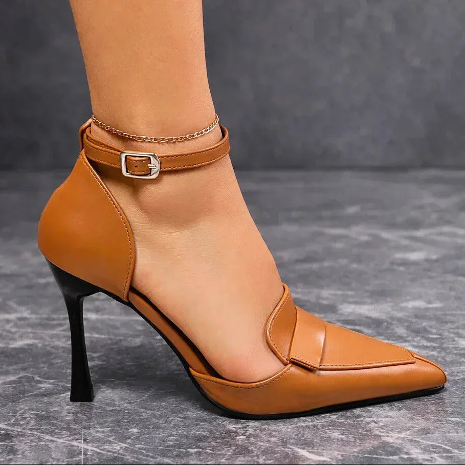 Emily | Elegant Ankle Strap Pointed-Toe Heels 1
