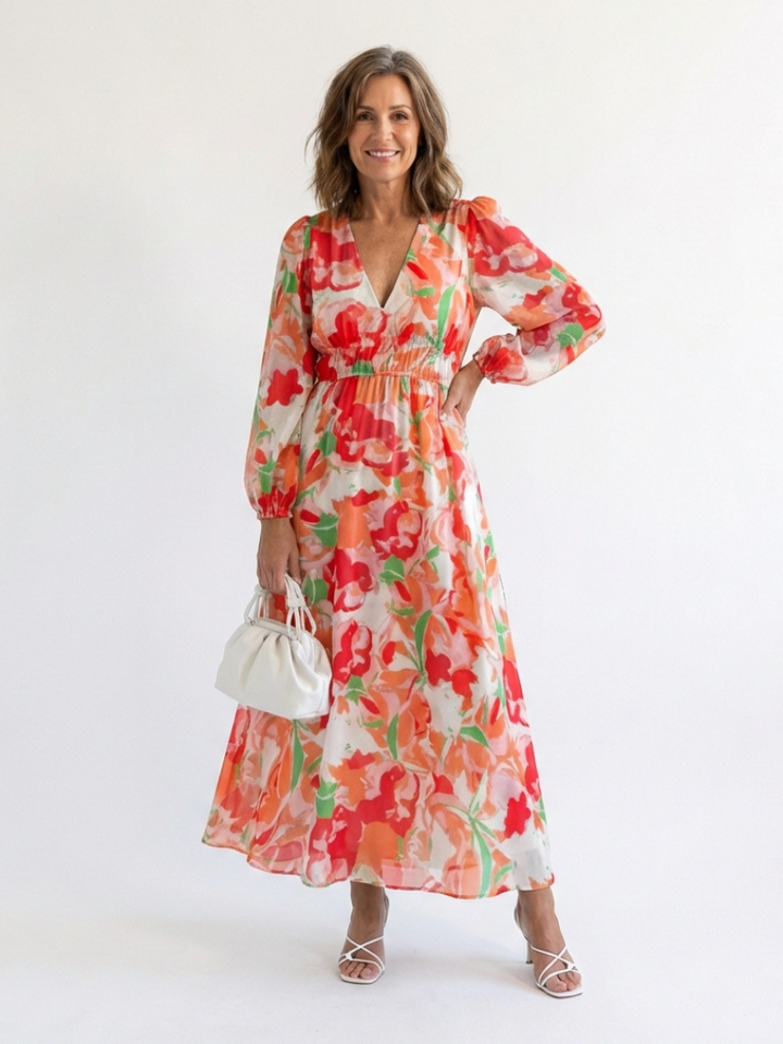 Emily | Elegant Floral Maxi Dress for Graceful Summer Style 4