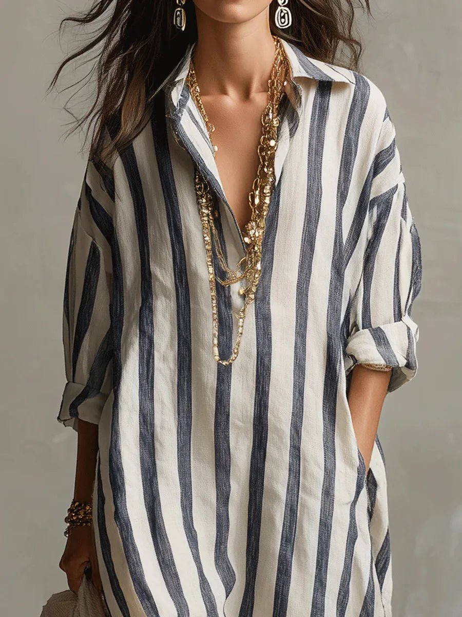 Emma | Effortless And Elegant Linen Shirt Dress 2